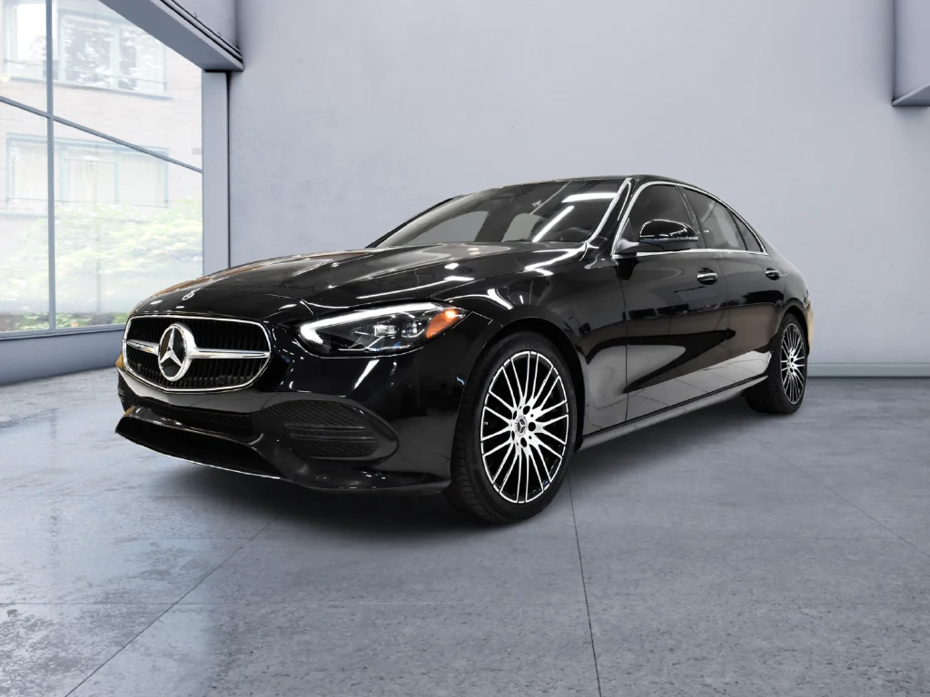 2022 Mercedes-Benz C 300 4MATIC Sedan for sale, front three-quarter view, Black
