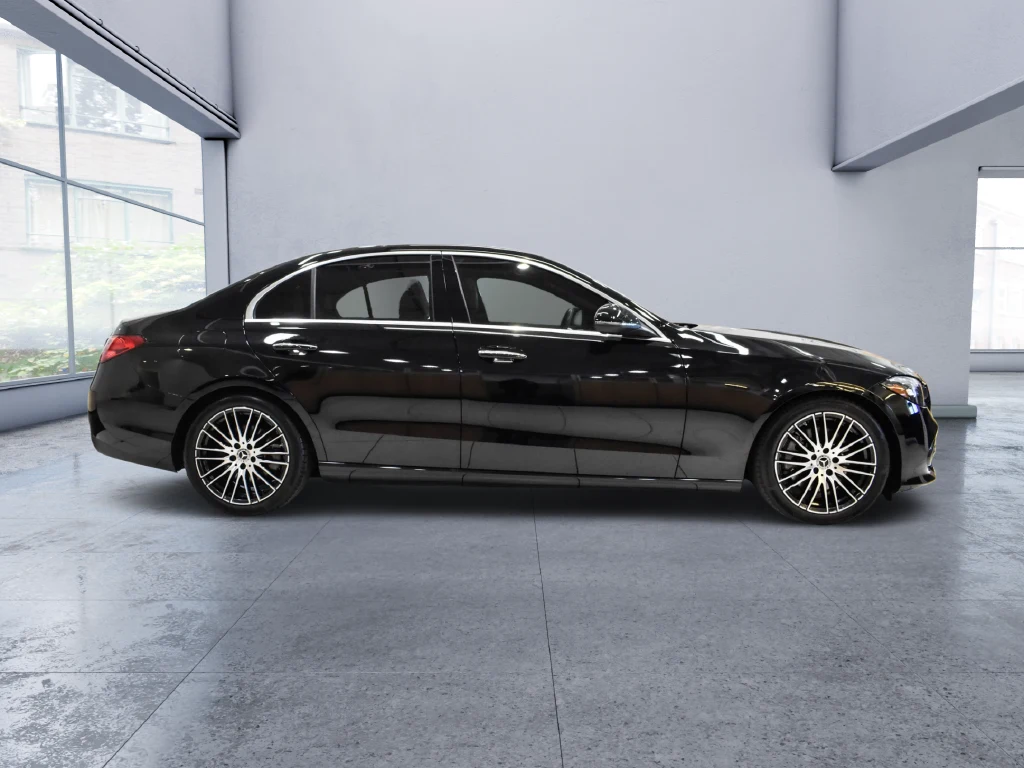 2022 Mercedes-Benz C 300 4MATIC Sedan, side profile, Black