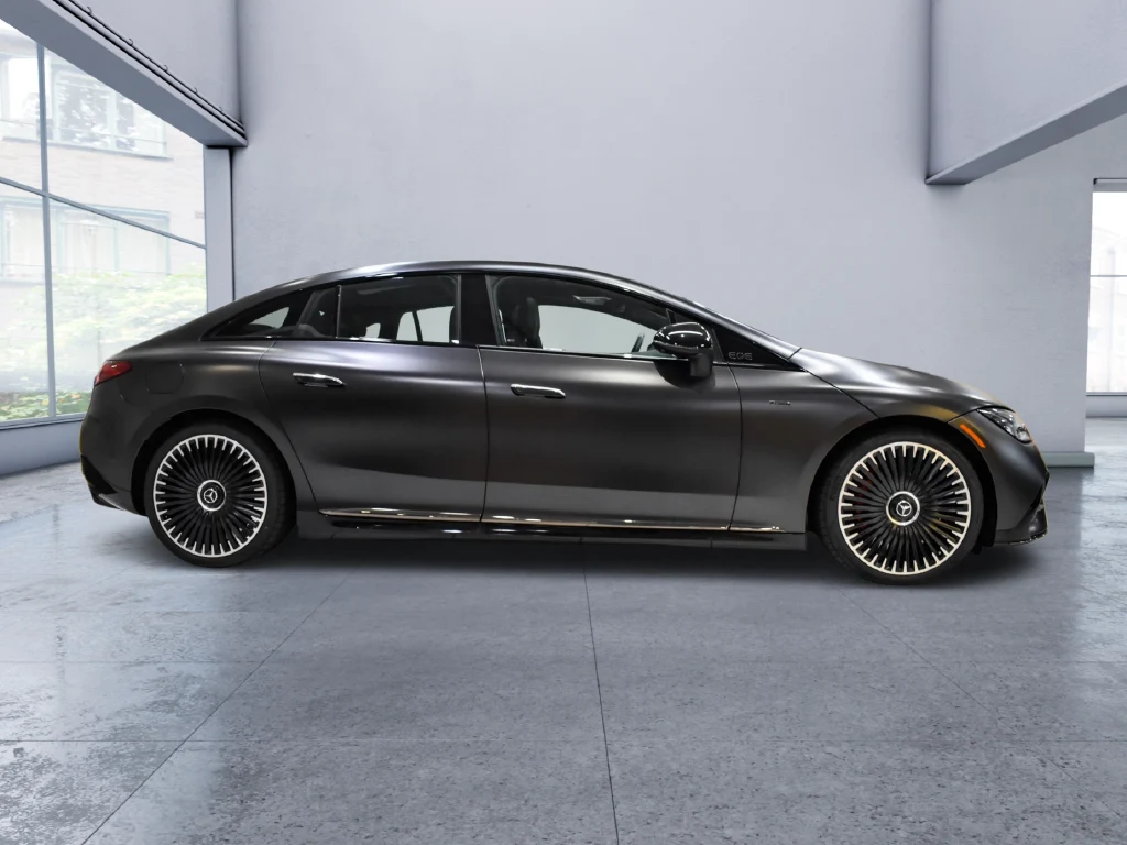 2025 Mercedes-AMG EQE 4MATIC+ Sedan, side profile, Grey