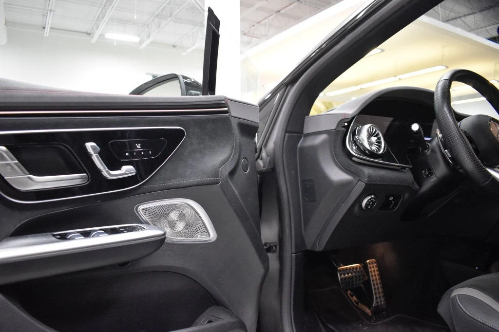 2025 Mercedes-AMG EQE 4MATIC+ Sedan interior, door panel, Black/Space Grey