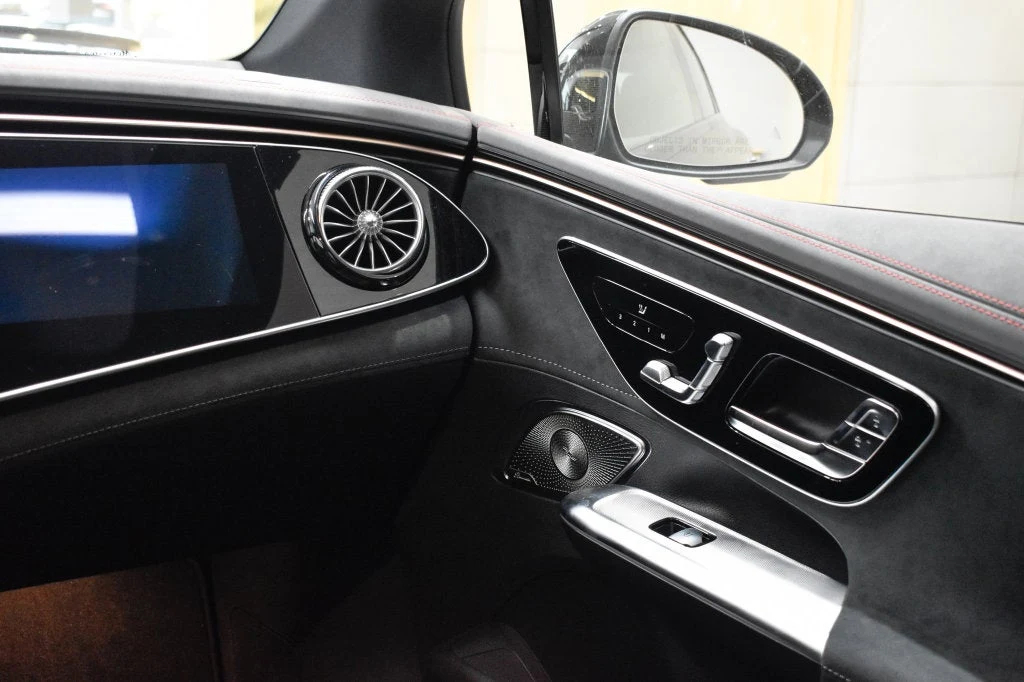 2025 Mercedes-AMG EQE 4MATIC+ Sedan interior, door panel, Black/Space Grey