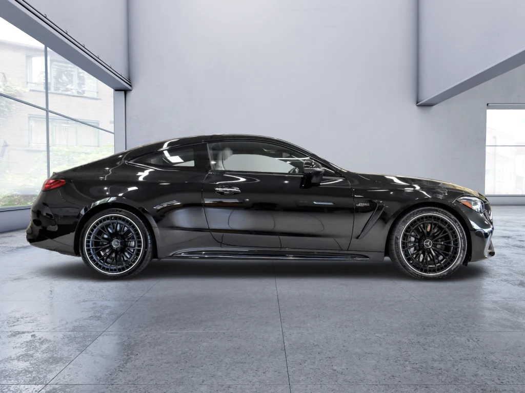 2025 Mercedes-AMG CLE 53 4MATIC+ Coupe, side profile, Black