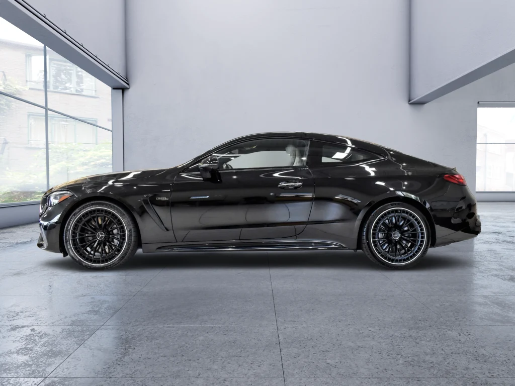 2025 Mercedes-AMG CLE 53 4MATIC+ Coupe, side profile, Black