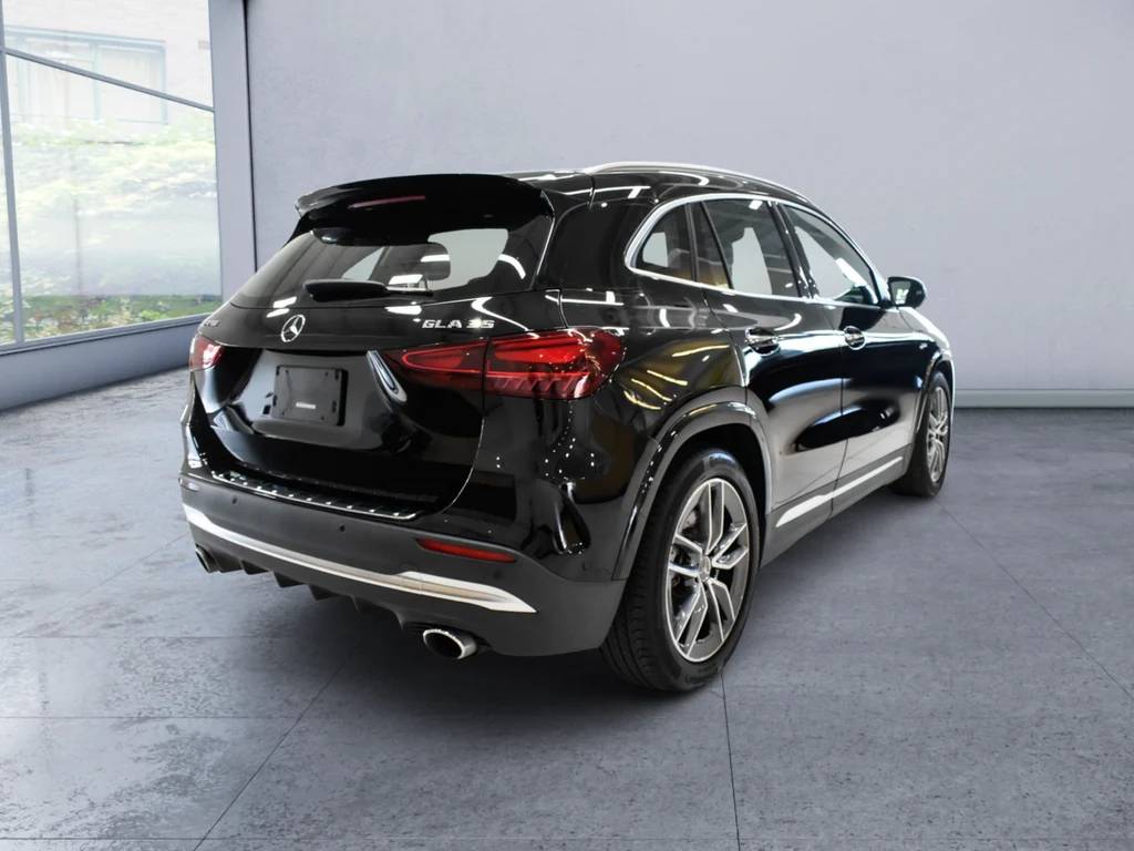 2025 Mercedes-AMG GLA 35 4MATIC, rear three-quarter view, Black