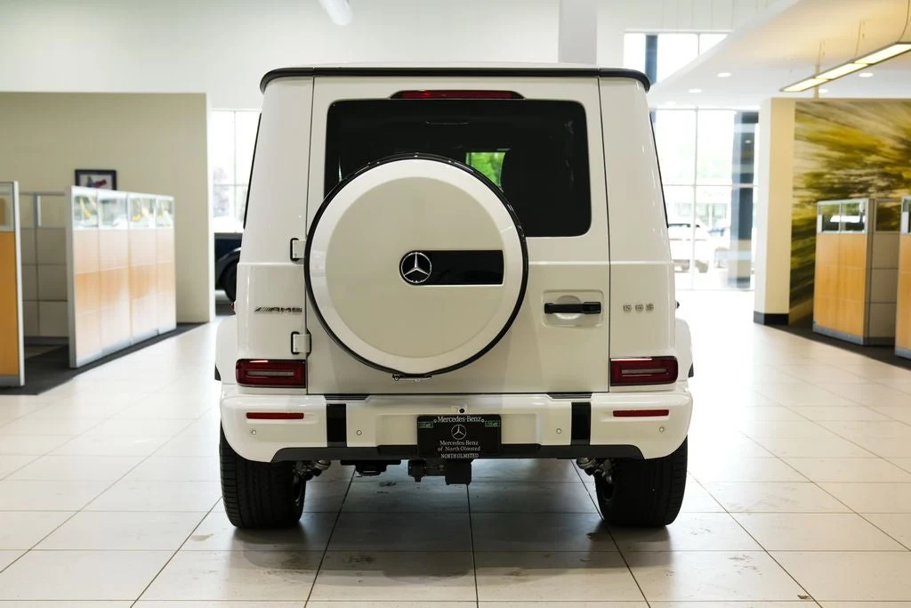2026 Mercedes-AMG G 63, rear three-quarter view, White