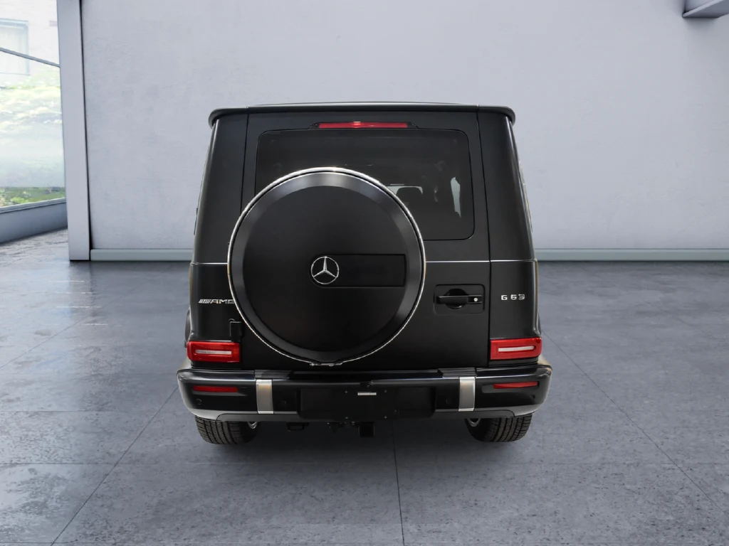 2025 Mercedes-AMG G 63, rear three-quarter view, Black
