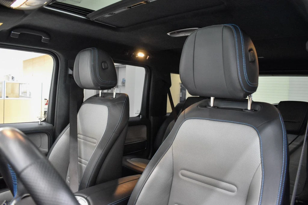 2025 Mercedes-Benz G 580 with EQ Technology interior, seats, Silver Pearl/Black