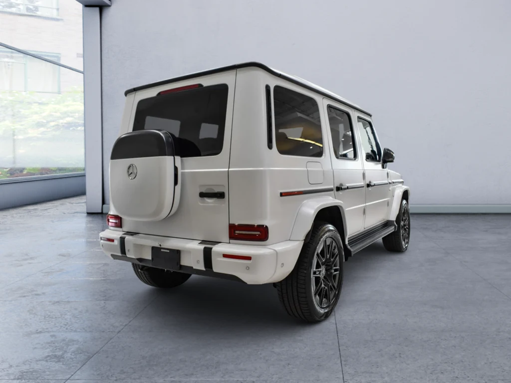 2025 Mercedes-Benz G 580 with EQ Technology, rear three-quarter view, White