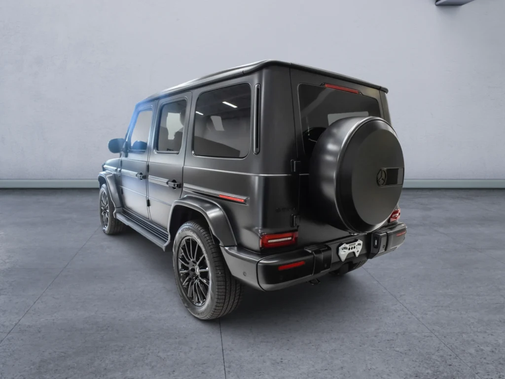2024 Mercedes-Benz G 550, rear three-quarter view, Black
