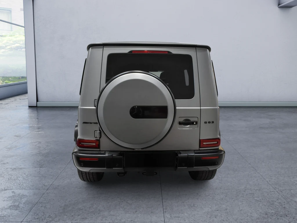 2024 Mercedes-AMG G 63, rear three-quarter view, Manufaktur Platinum Magno