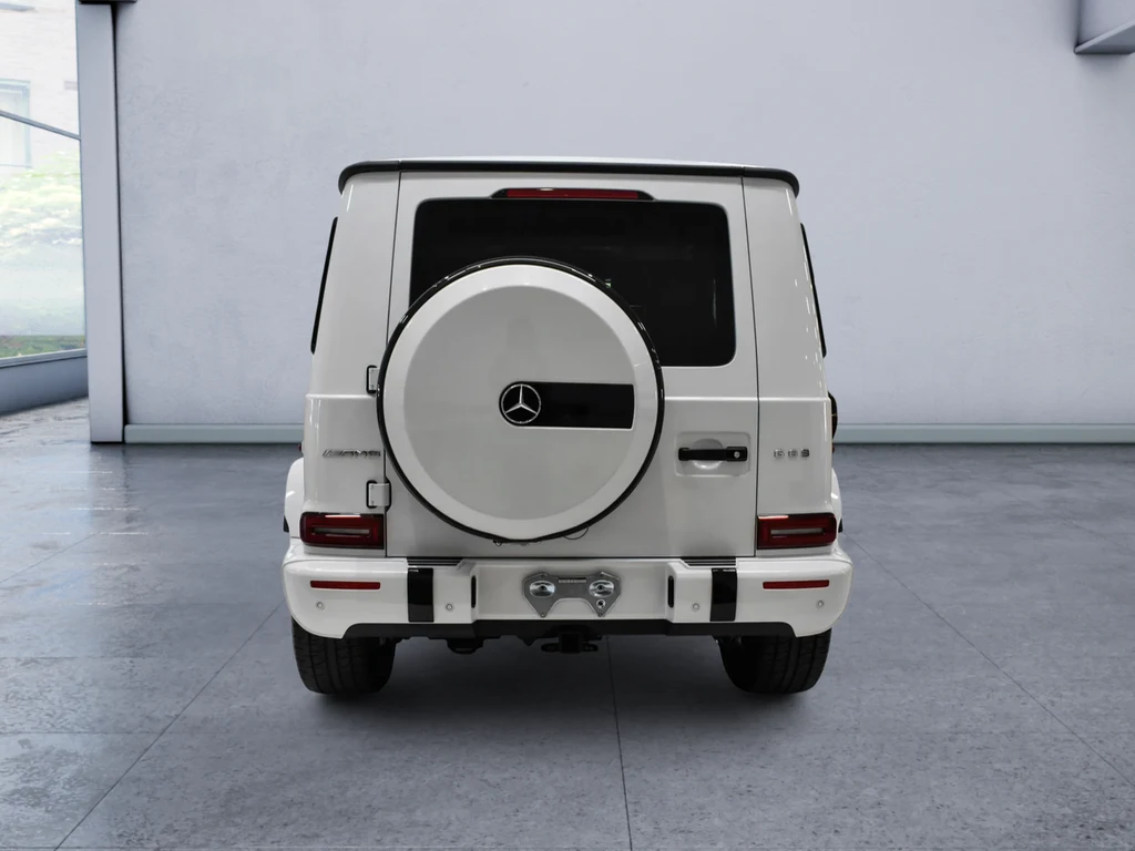 2023 Mercedes-AMG G 63, rear three-quarter view, White