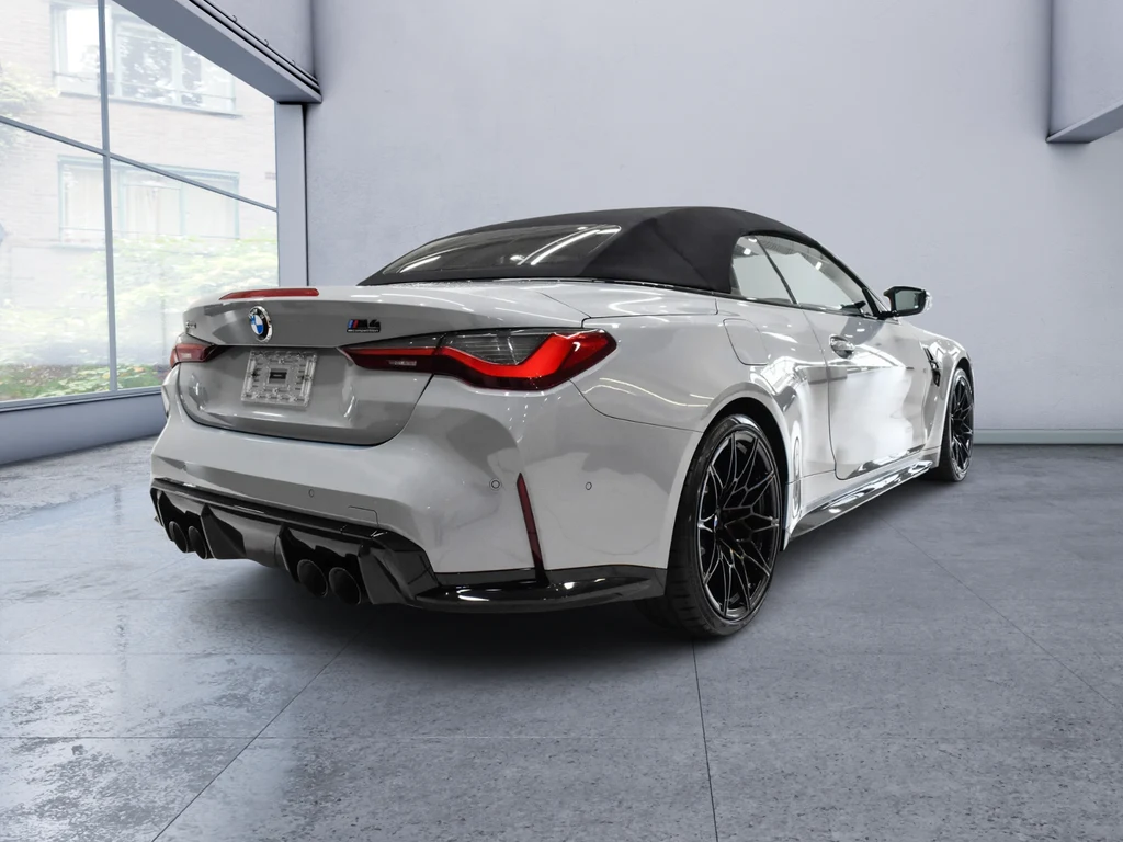 2024 BMW M4 Competition Convertible, rear three-quarter view, Grey