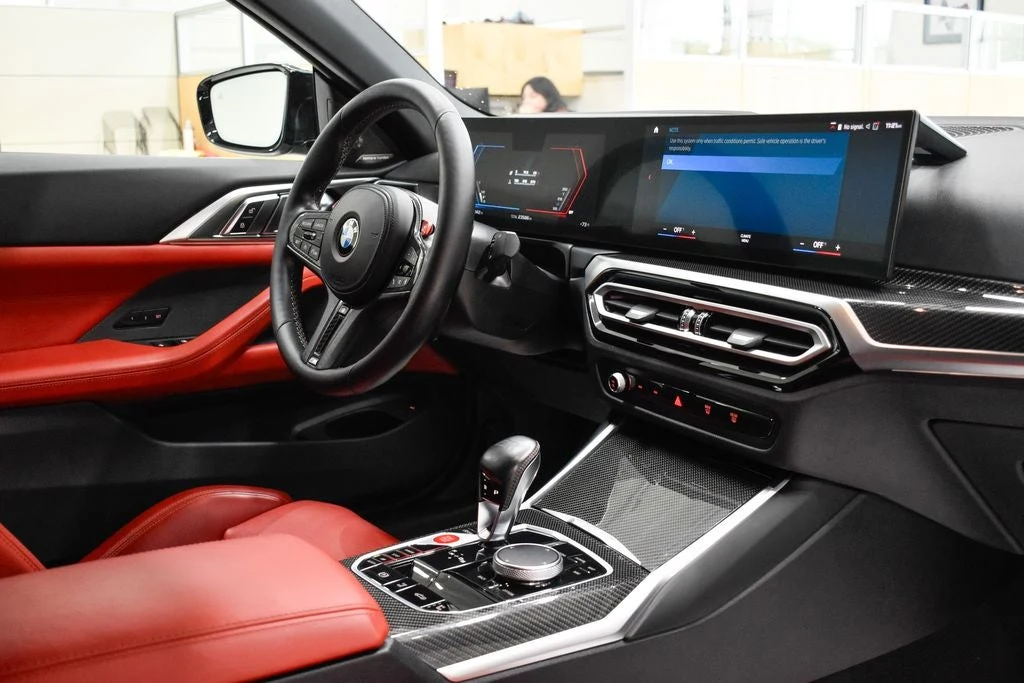 2024 BMW M4 Competition Convertible interior, Fiona Red/Black