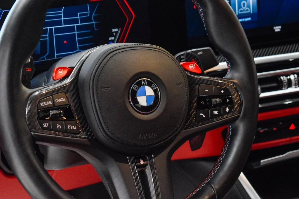 2024 BMW M4 Competition interior, Fiona Red/Black