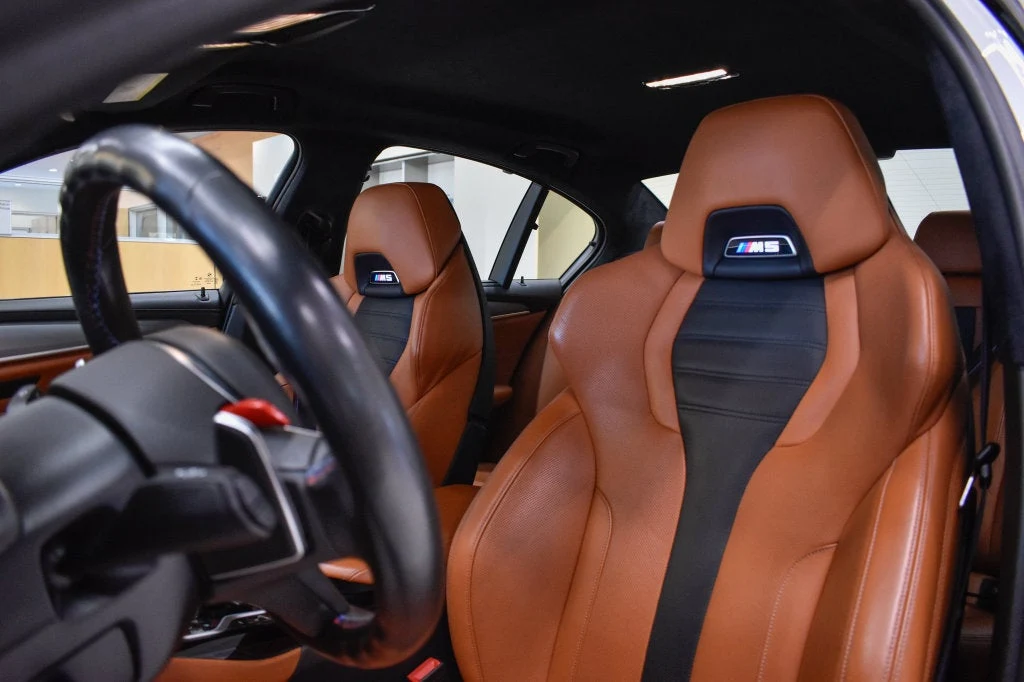 2019 BMW M5 Competition interior, seats, Aragon Brown