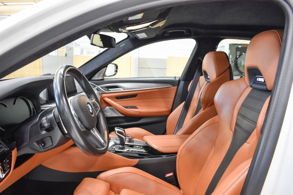 2019 BMW M5 Competition interior, seats, Aragon Brown
