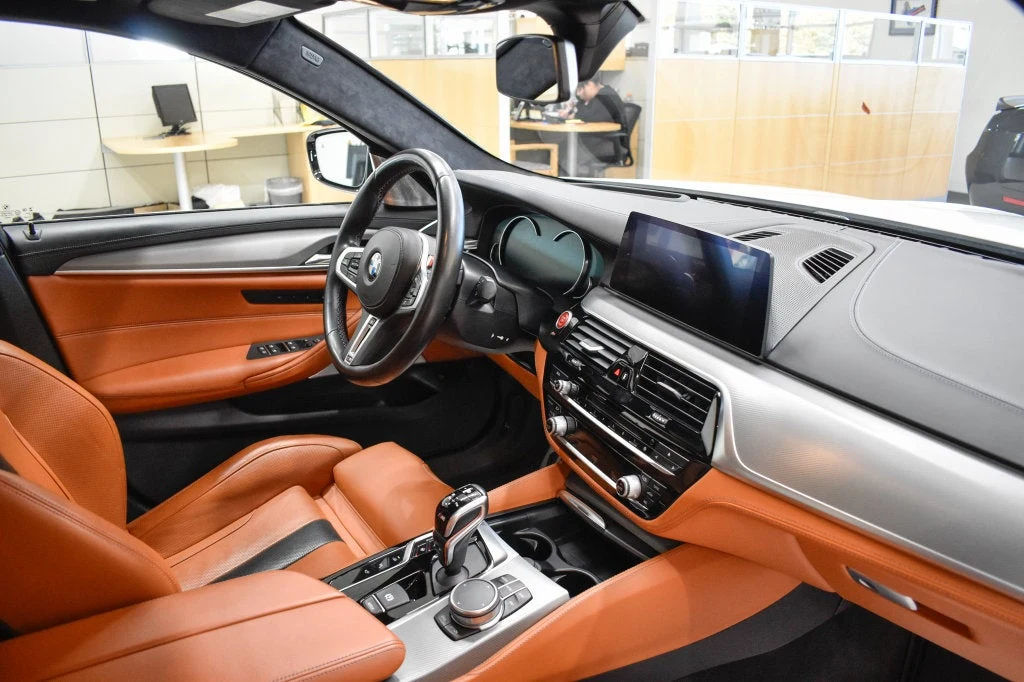 2019 BMW M5 Competition interior, dashboard, Aragon Brown