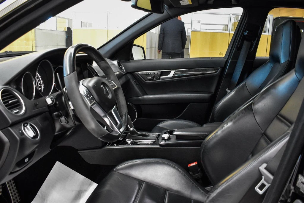 2013 Mercedes-Benz C 63 AMG Sedan interior, Black