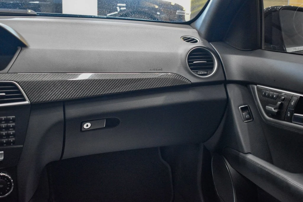 2013 Mercedes-Benz C 63 AMG Sedan interior, door panel, Black