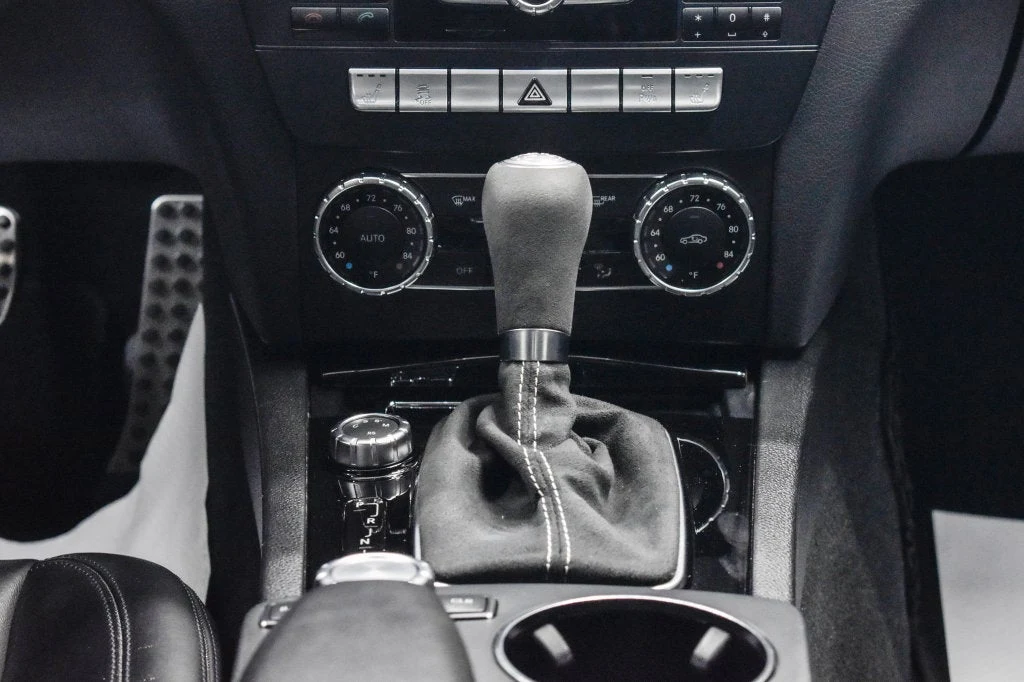 2013 Mercedes-Benz C 63 AMG Sedan interior, center console, Black