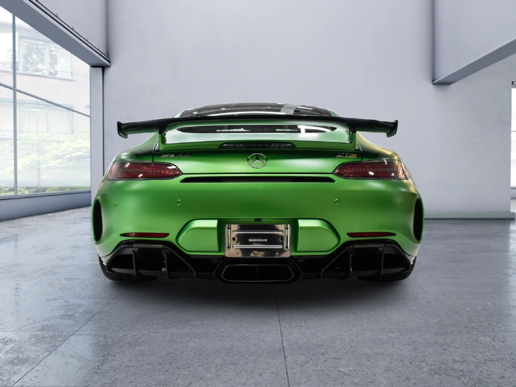 2018 Mercedes-AMG GT R, rear three-quarter view, Green