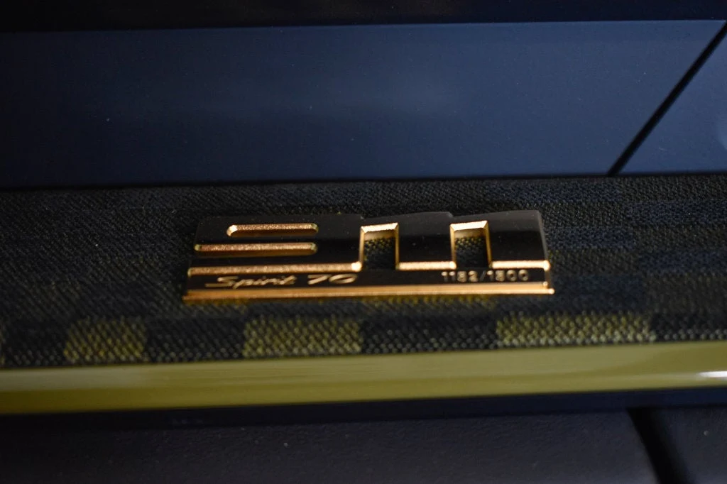 2026 Porsche 911 Spirit 70 interior, door sill, Basalt Black/Olive Neo