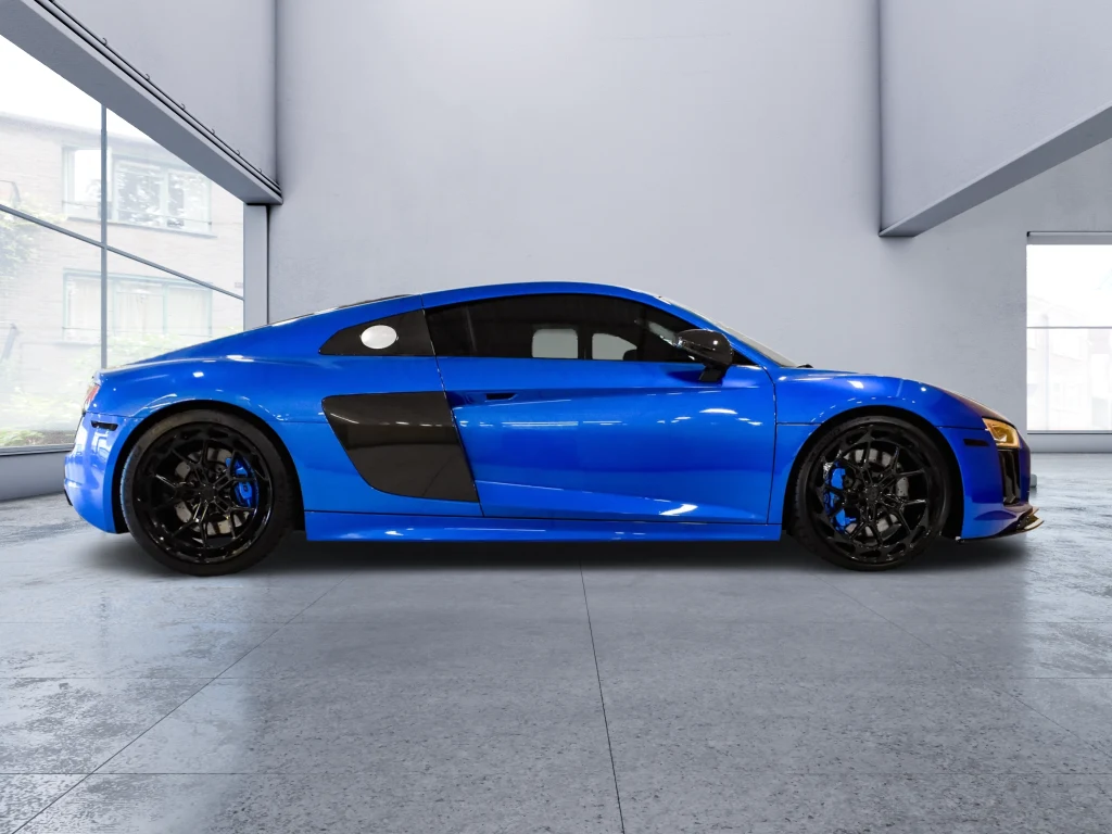 2018 Audi R8 V10 quattro, side profile, Blue