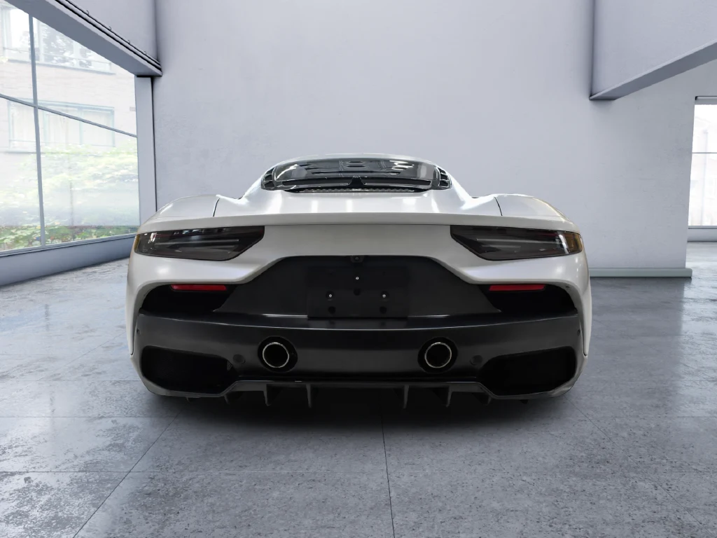 2022 Maserati MC20, rear three-quarter view, White