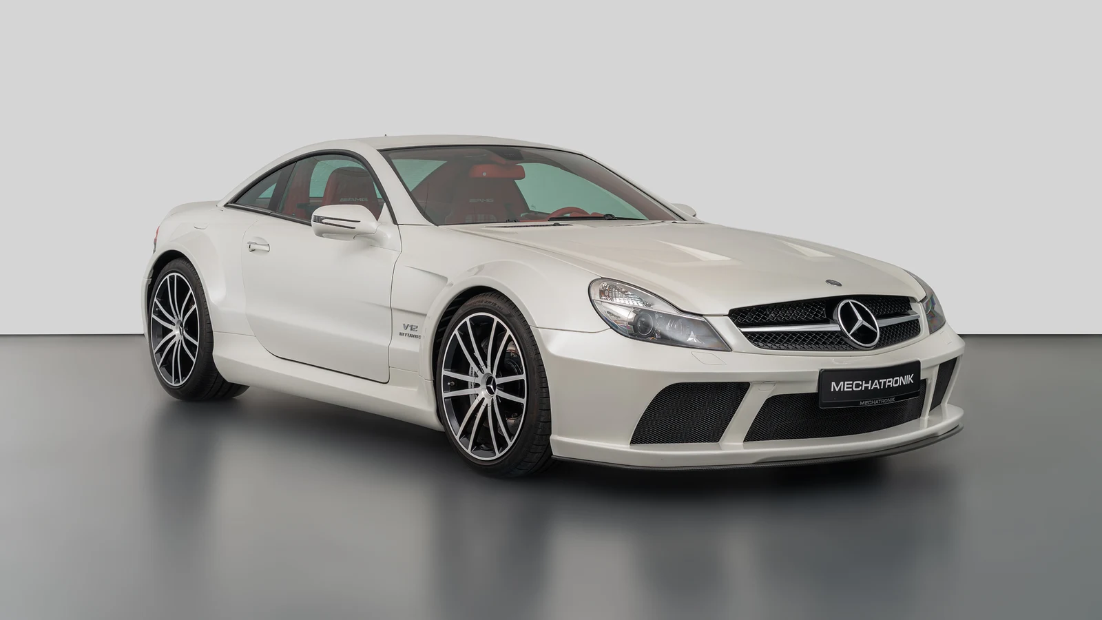 Diamond White Mercedes-AMG SL 65 Black Series, full front three-quarter view