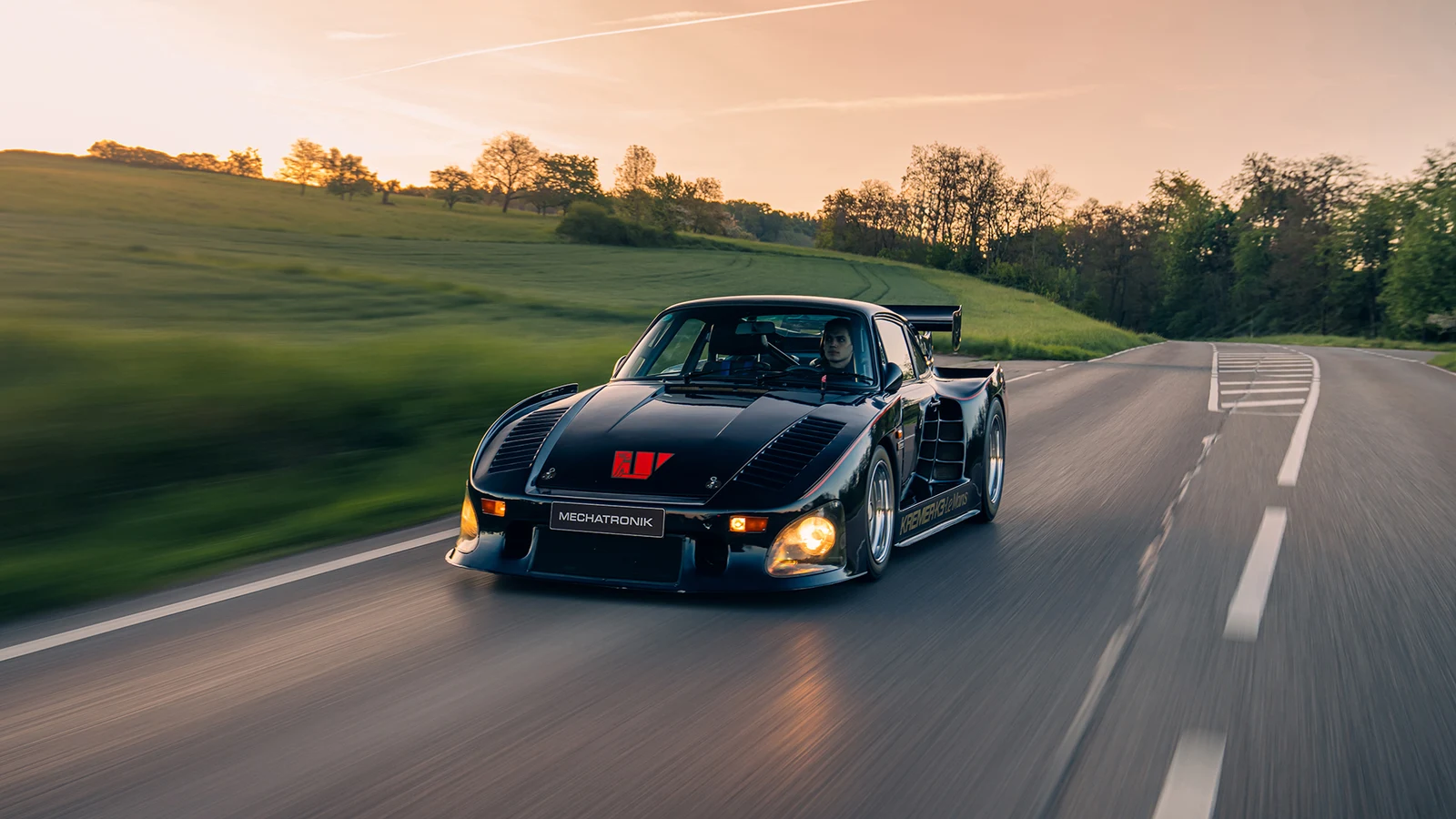 Midnight Blue Porsche 935 Kremer K3 Le Mans, full front three-quarter view