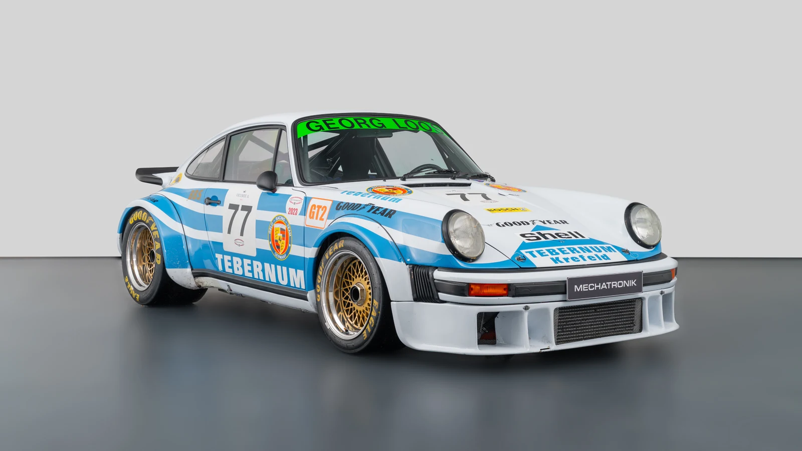 Grand Prix White Porsche 934 Turbo RSR, full front three-quarter view