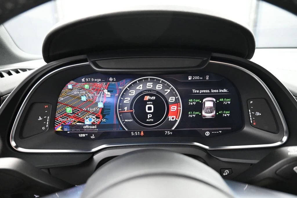 2018 Audi R8 V10 RWD interior, Black