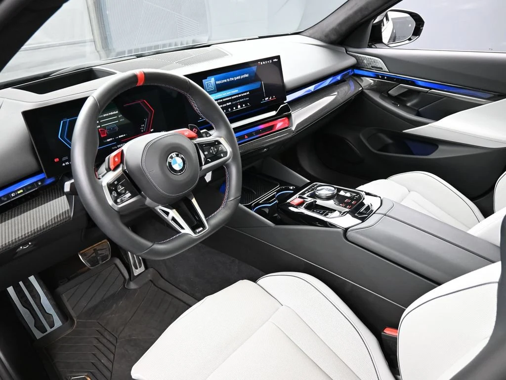 2025 BMW M5 Touring interior, Silver/Black Merino Leather
