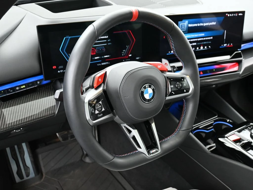 2025 BMW M5 Touring interior, Silver/Black Merino Leather