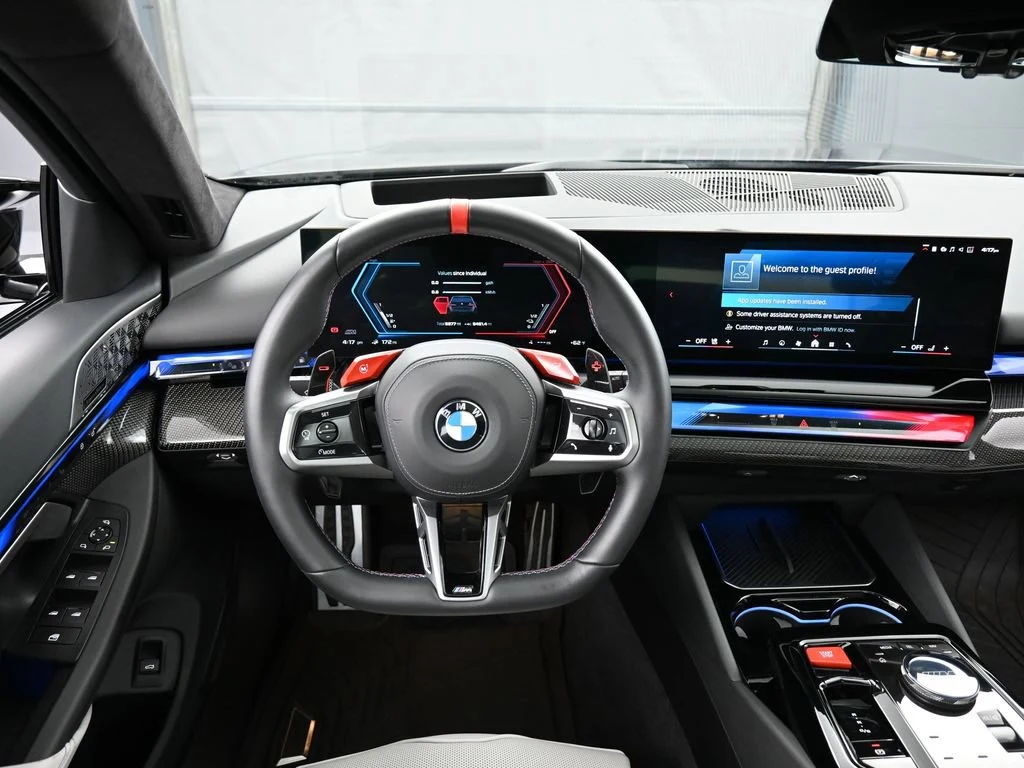 2025 BMW M5 Touring interior, Silver/Black Merino Leather