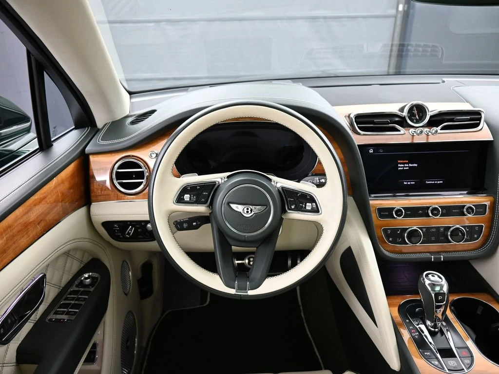2022 Bentley Bentayga V8 First Edition interior, dashboard, Linen