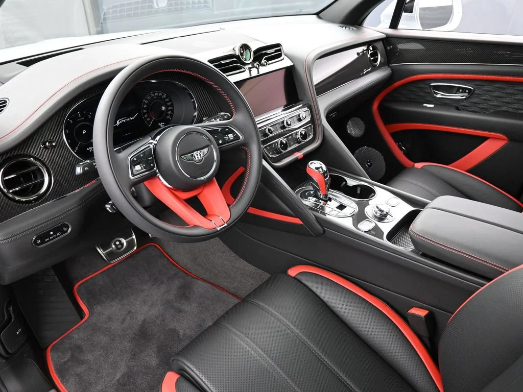 2026 Bentley Bentayga Speed interior, Pillar Box Red