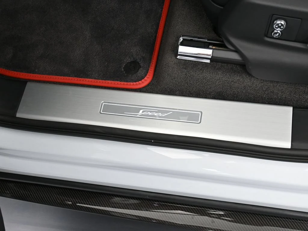 2026 Bentley Bentayga Speed interior, door sill, Pillar Box Red