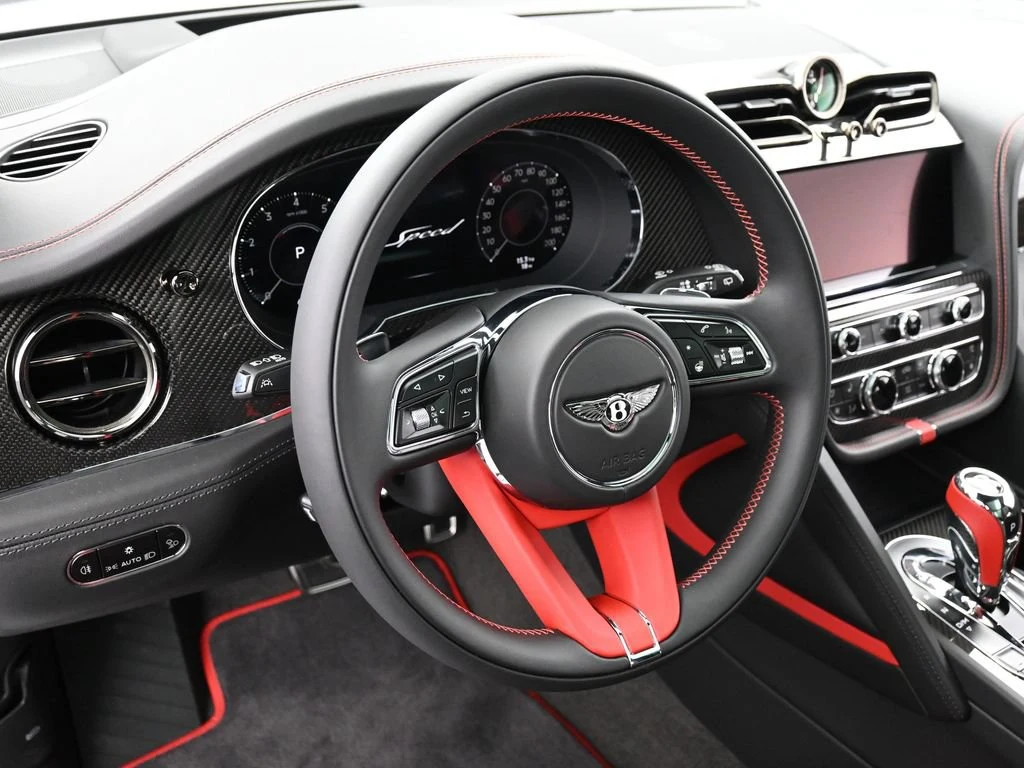 2026 Bentley Bentayga Speed interior, dashboard, Pillar Box Red
