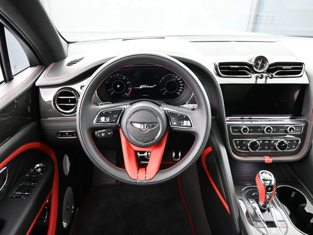 2026 Bentley Bentayga Speed interior, dashboard, Pillar Box Red