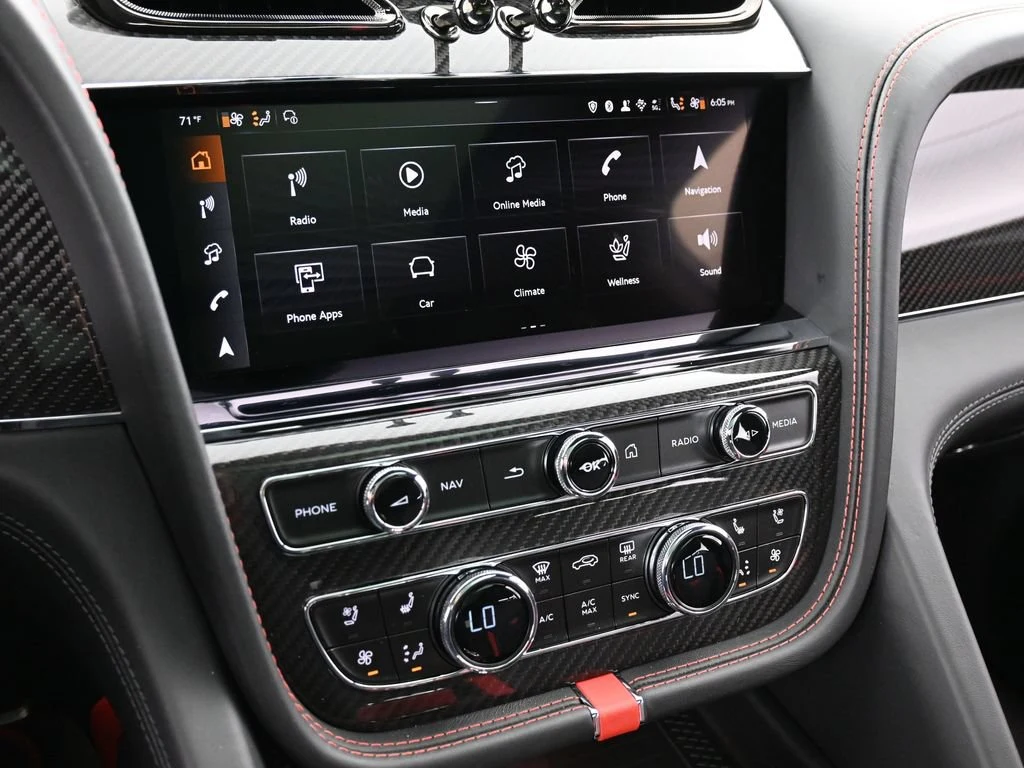 2026 Bentley Bentayga Speed interior, Pillar Box Red