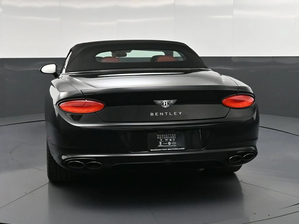 2023 Bentley Continental GTC V8, rear three-quarter view, Black