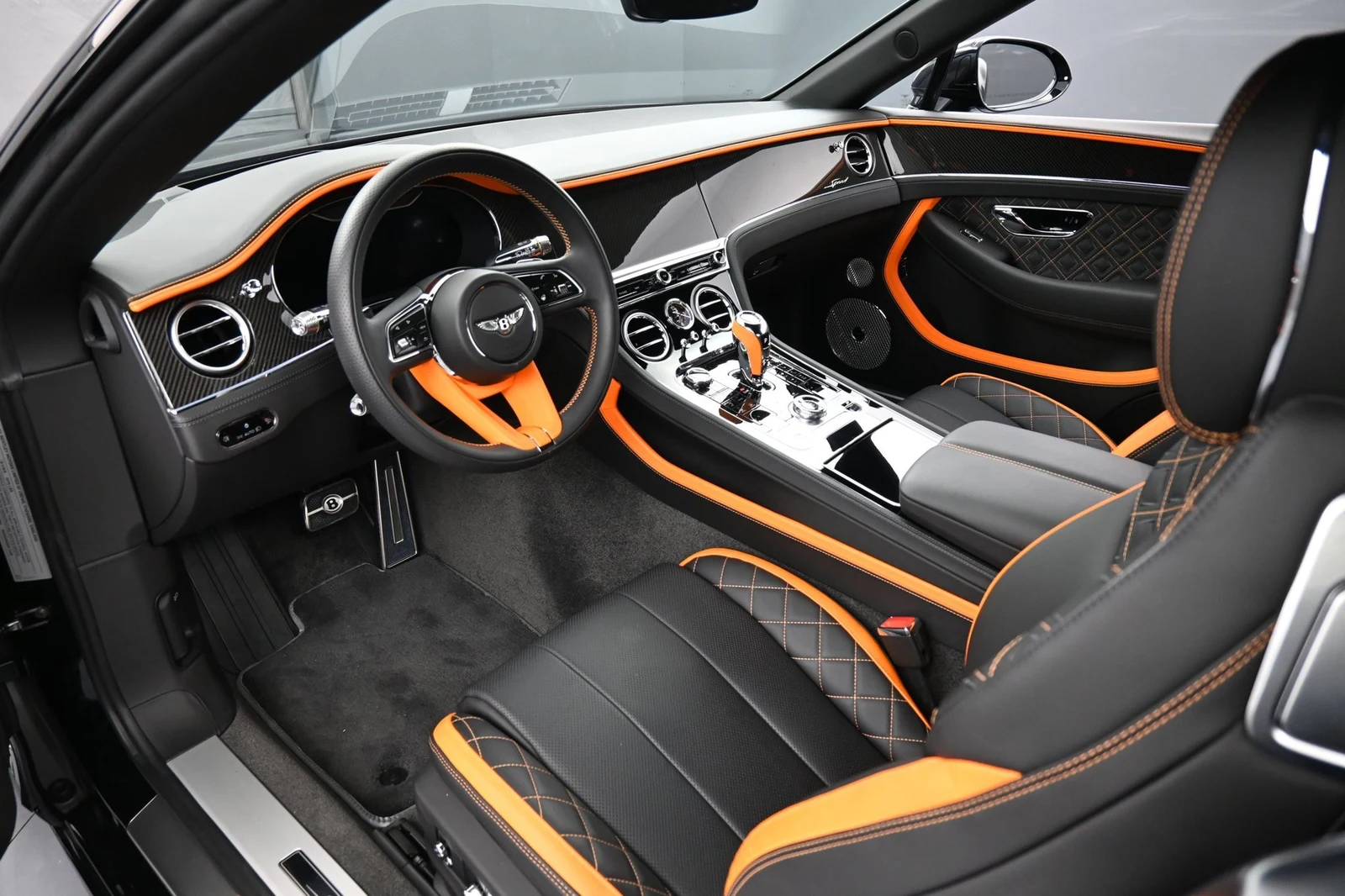 2023 Bentley Continental GTC Speed interior, Mandarin by Mulliner