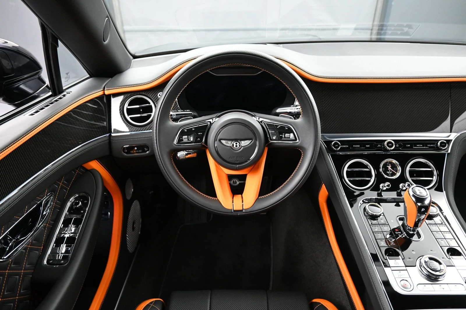 2023 Bentley Continental GTC Speed interior, dashboard, Mandarin by Mulliner