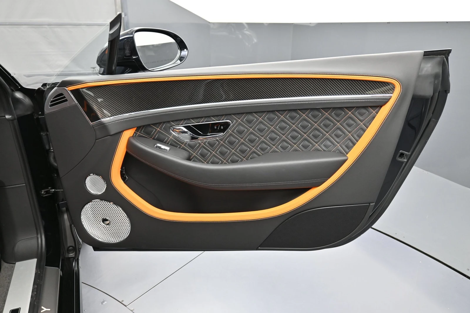 2023 Bentley Continental GTC Speed interior, door panel, Mandarin by Mulliner