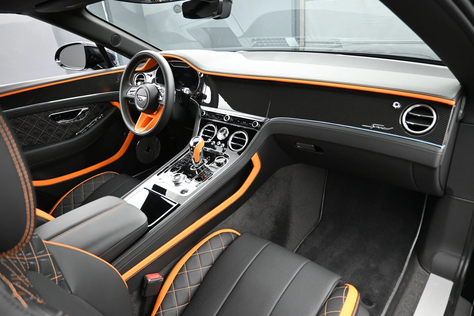 2023 Bentley Continental GTC Speed interior, Mandarin by Mulliner