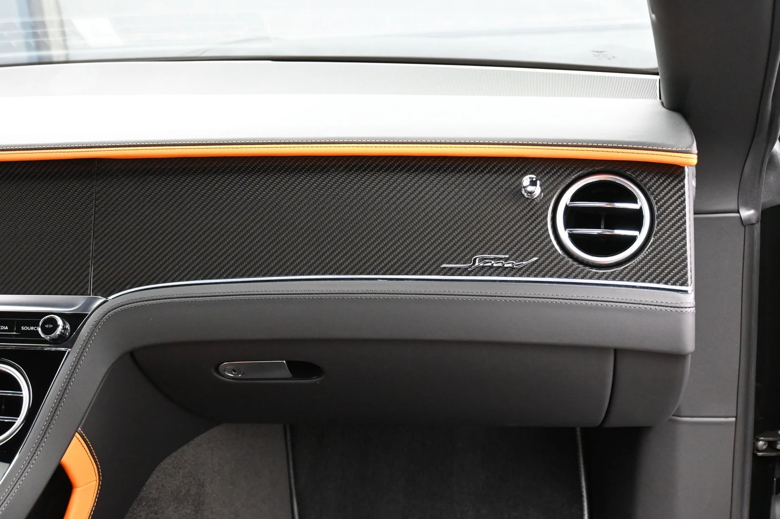 2023 Bentley Continental GTC Speed interior, door panel, Mandarin by Mulliner