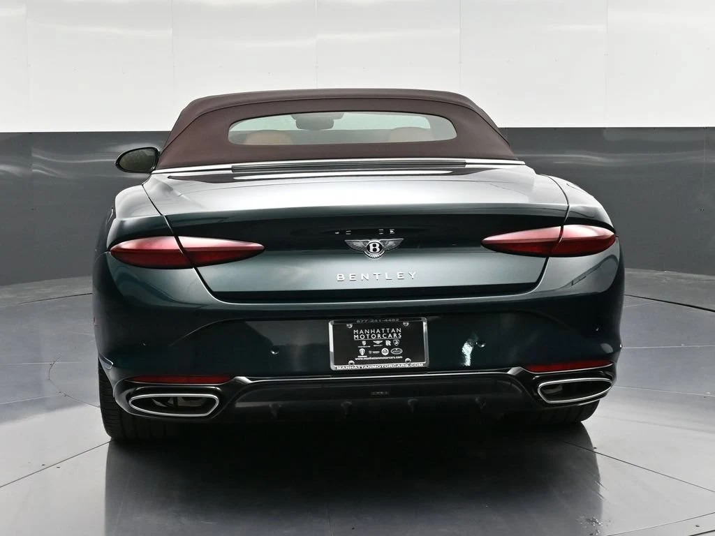 2026 Bentley Continental GTC, rear three-quarter view, Green