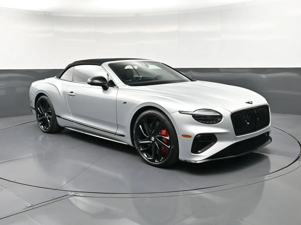 2026 Bentley Continental GTC for sale, front three-quarter view, Moonbeam