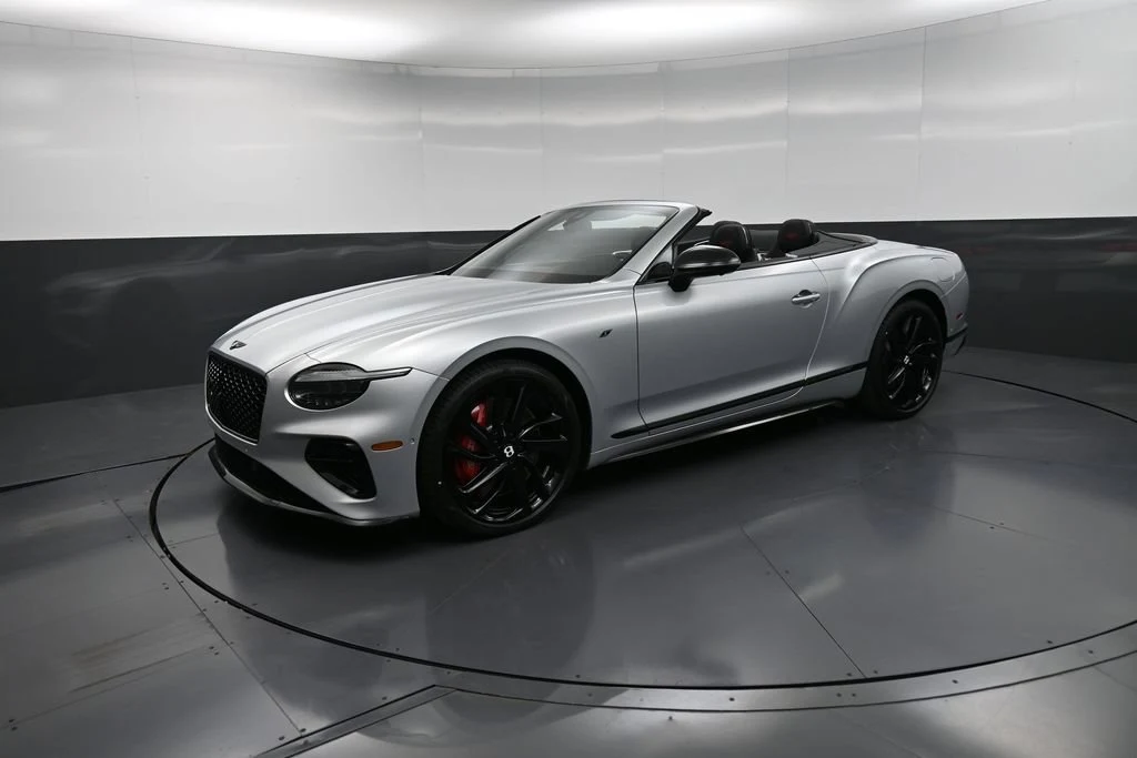 2026 Bentley Continental GTC for sale, front three-quarter view, Moonbeam